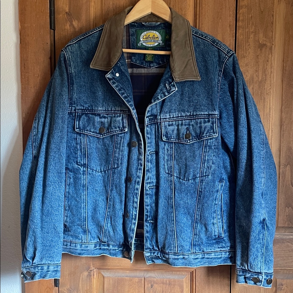 Vintage flannel lined denim jacket